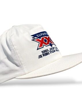 Vintage Super Bowl XXVIII Snapback Hat NFL Annco White 1994 Cowboys Bills